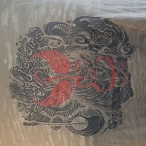 Kenny Loggins concert tee unisex XXL guitar music notes taupe or tan color